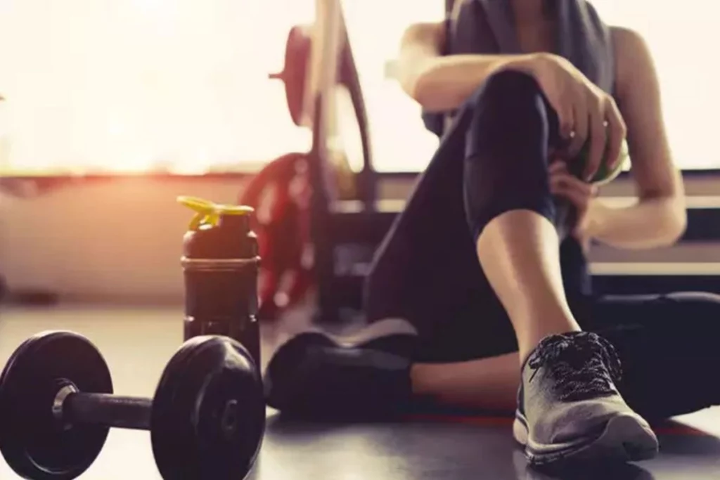 close up of a woman after workout